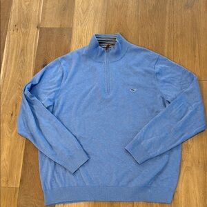 Vineyard Vines Blue Quarter Zip Sweater - L